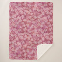 Sunbleached Maple Leaves on Red Sherpa Blanket