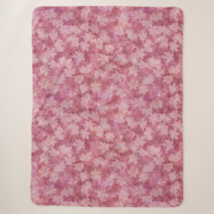 Sunbleached Maple Leaves on Red Sherpa Blanket