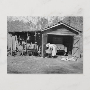 Sunbonnet Ladies on Wash Day, 1936 Postcard