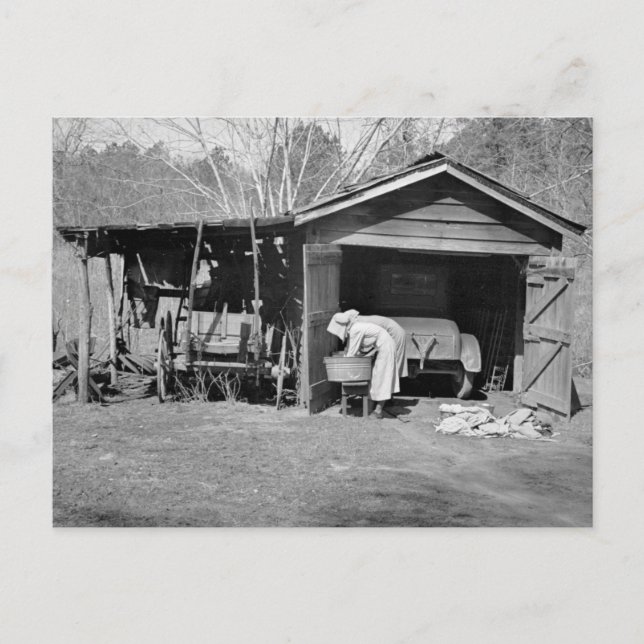 Sunbonnet Ladies on Wash Day, 1936 Postcard (Front)