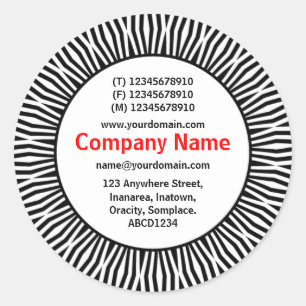 SunBurst 01 Business Classic Round Sticker