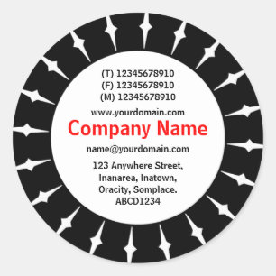 SunBurst 05 Business Classic Round Sticker