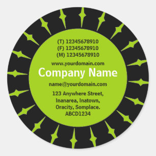 SunBurst 05 Business - Martian Green Classic Round Sticker