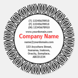 SunBurst 06 Business Classic Round Sticker