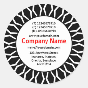 SunBurst 07 Business Classic Round Sticker