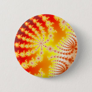 Sunburst 1.1 - Fractal 6 Cm Round Badge