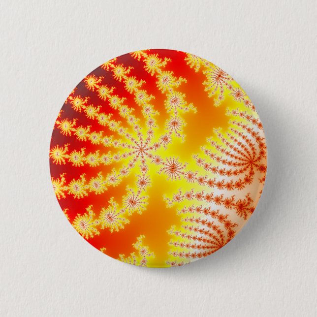Sunburst 1.1 - Fractal 6 Cm Round Badge (Front)