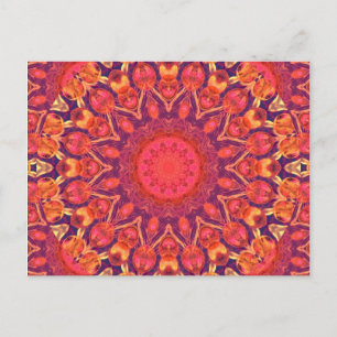 Sunburst, Abstract Star Circle Dance Postcard