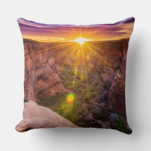 Sunburst at Canyon de Chelly, AZ Cushion