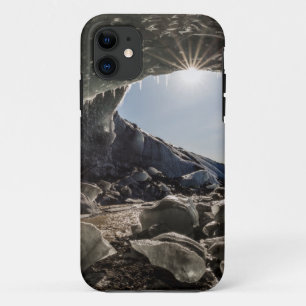 Sunburst at ice cave entrance iPhone 11 case