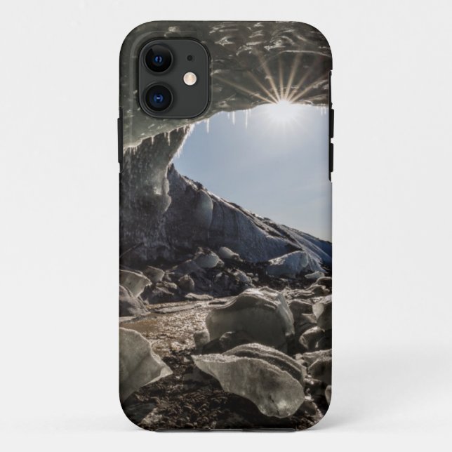 Sunburst at ice cave entrance Case-Mate iPhone case (Back)