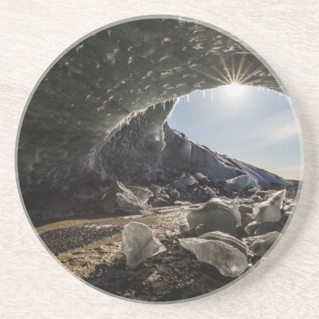 Sunburst at ice cave entrance coaster (Front)