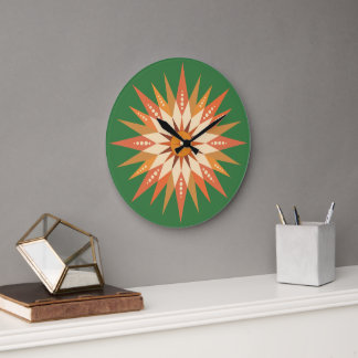 Sunburst Boho Wall Clock