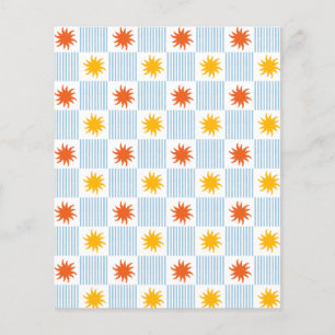 Sunburst Chequerboard Scrapbook Paper - L