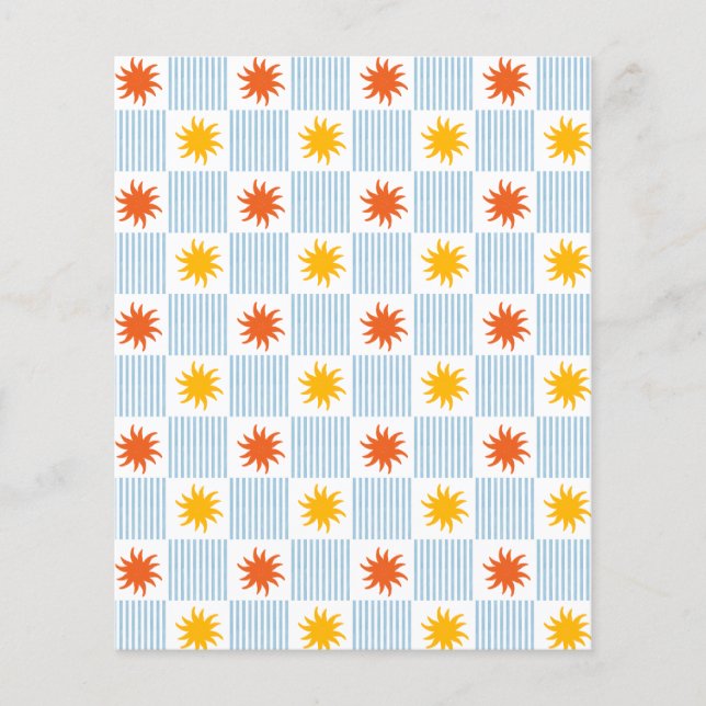 Sunburst Chequerboard Scrapbook Paper - L (Front)