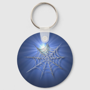 Sunburst Cobweb Halloween Keychain