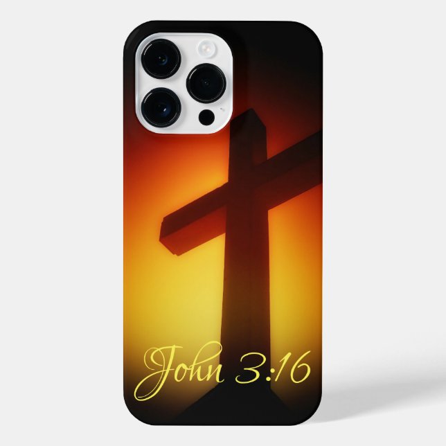 Sunburst Cross John 3:16 iPhone Case (Back)