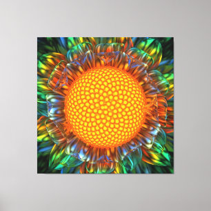 "Sunburst Daisy" Stretched Canvas Print