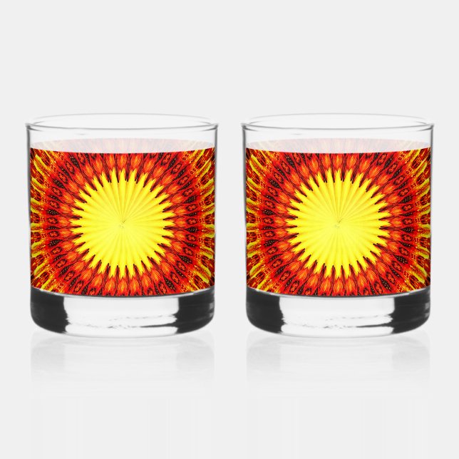 Sunburst Drinkware Set Whiskey Glass (Back)