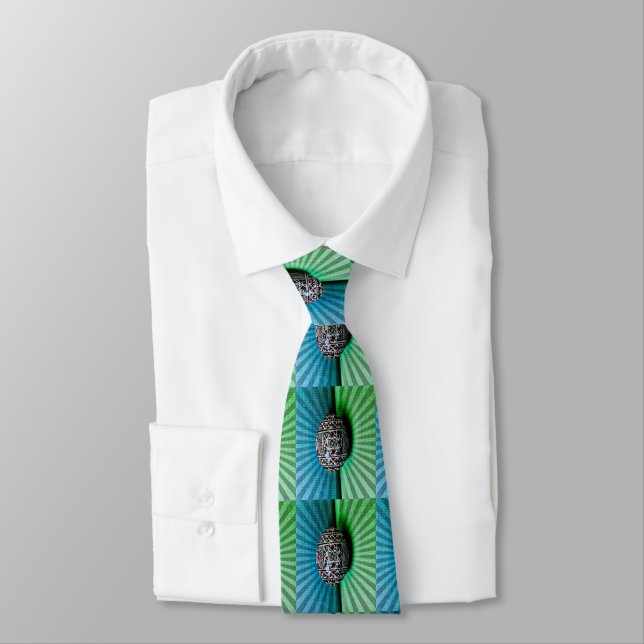 Sunburst Easter Egg Tie (Tied)
