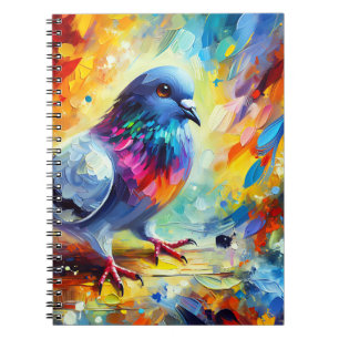 Sunburst Feather Pigeon Notebook