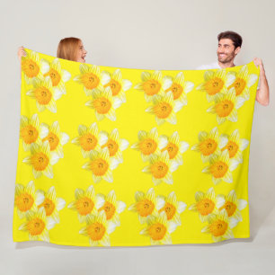 Sunburst Golden Daffodils, Lge Fleece Blanket