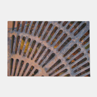 Sunburst Metal Grate In Old Montreal Door Mat