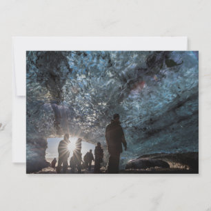 Sunburst On People In Ice Cave Thank You Card