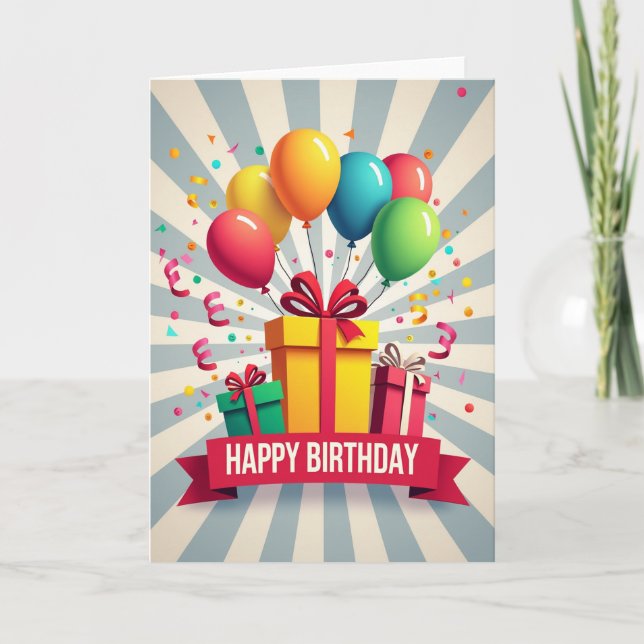 Sunburst Party Card (Front)
