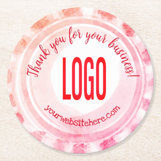 Sunburst Peppermint Candy Square Paper Coaster (Front)