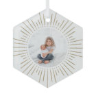 Sunburst Personalised Photo | White and Gold