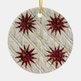 Sunburst Quilt 2925 Ceramic Tree Decoration