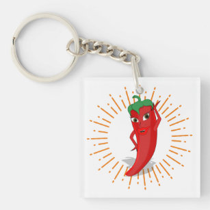 Sunburst Red Hot Pepper Diva Key Ring
