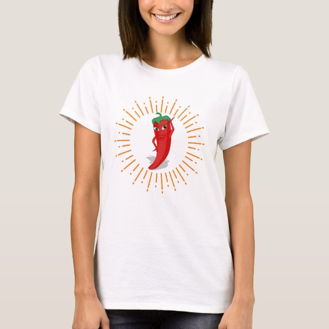 Sunburst Red Hot Pepper Diva T-Shirt (Front)