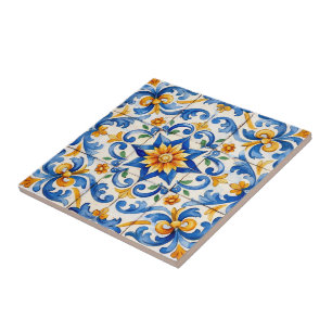 Sunburst Spice Azulejo  Tile