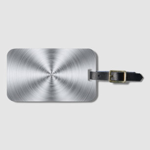 Sunburst Stainless Print Luggage Tag