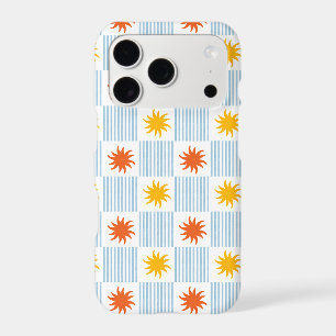 Sunburst Striped Chequerboard Phone Case