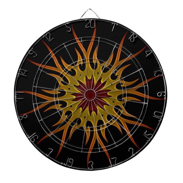 Sunburst Sun Rays Dart Board (Front)