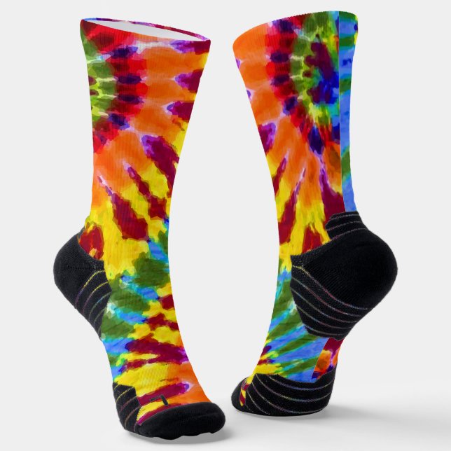 Sunburst Tie Dye Socks (Angled)