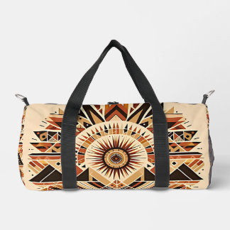 Sunburst Tribal Geometric Duffle Bag