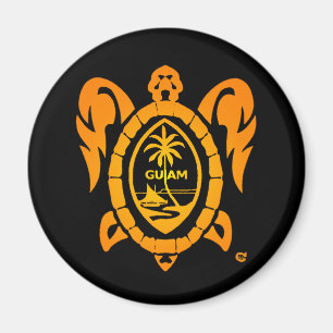 sunburst turtle round magnet