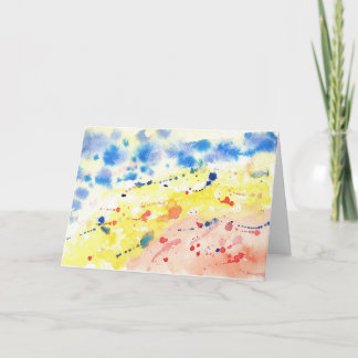 Sunburst Watercolor Greeting Card