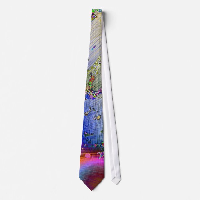 Sunburst White Frame Tie (Front)