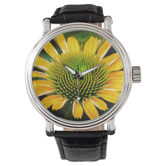 Sunburst Yellow Coneflower Watch (Front)