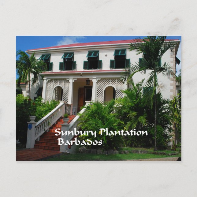 Sunbury Plantation in Barbados Postcard (Front)