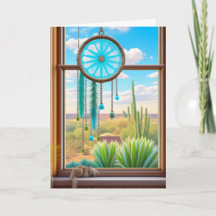 Suncatcher in the Window with Desert Background Card