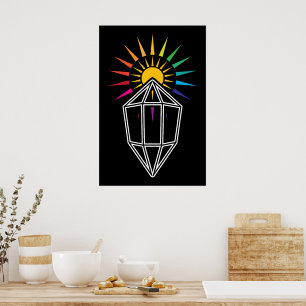 suncatcher prism geometric crystal poster