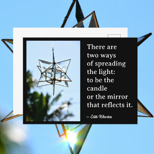 Suncatcher Spreading the Light Inspirational Quote Postcard