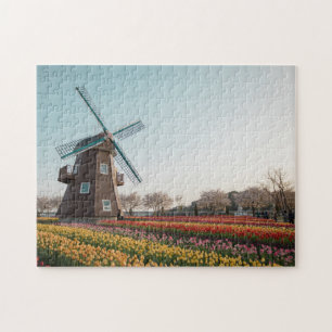 Suncheon Bay The Dutch Garden Windmill Tulip Jigsa Jigsaw Puzzle