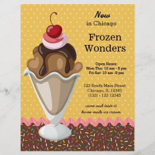 Sundae * choose background colour flyer